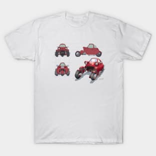 Future Retro Red Car T-Shirt